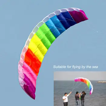 Kite Vysokej Kvality 1m/1,4 m/2 m-dvojriadkový Rainbow Športy na Pláži Kite Jednoduché Lietať