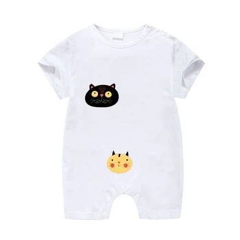 Kreslených Mačka Nastaviť Nálepky Na Oblečenie Odev Diy Prúžok Úrovni Umývateľný Prestupu Škvrny Dieťa T-Shirt Patch