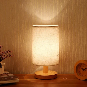 LED Jednoduchý moderný Stmievateľné USB Nabíjanie stolná lampa spálňa štúdia nočná lampa masívneho dreva Pre Osvetlenie nočné svetlo dekorácie