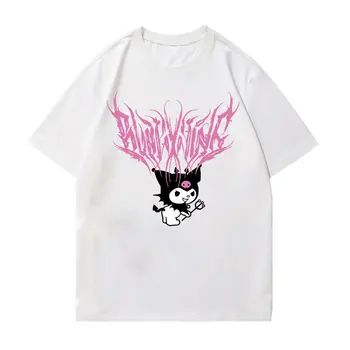 Letné Estetické Harajuku Karikatúra Roztomilý Zábavné Vytlačiť Street Rock T-shirt Harajuku Gotický Tričko