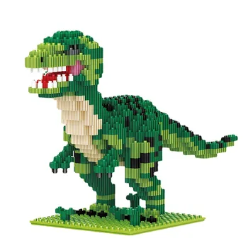 Linkgo Spojenie Blokov DIY Dinosaura Tehly Micro Brinquedo Tyrannosaurus Aukcie Juguetes Deti Hračka Chlapec Súčasnosti 68296
