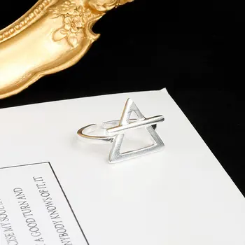 Mewanry 925 Sterling Silver Krúžky pre Ženy, Kreatívny Dizajn Geometrie Duté Módne Retro Party Elegantné Šperky Darček Veľkoobchod
