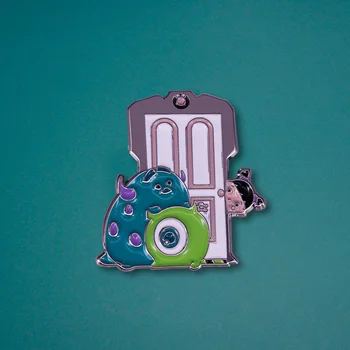 Monsters Inc. Odznak Mike a Sulley Boo Nepozerať na Dvere Pin Roztomilý Bunda Batoh Výzdoba pre Fanúšikov Anime Film