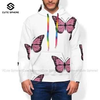 Motýľ s Kapucňou, Polyester Jeseň Hoodies Dlhé Dĺžky Streetwear Bežné Pulóver s Kapucňou XL Mužov