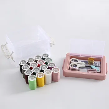 Multifunkčné Šijacie Kit Set Plastové Okno Prenosné Traveler Oblečenie DIY Najrôznejších Niť Nástroje Náprstok Cievka Nožnice Príslušenstvo