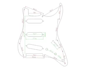 Musiclily SSS 11 Otvor Strat Gitara Pickguard pre Blatník USA/Mexickej Vyrobené Standard Stratocaster Štýl, 3Ply Biela