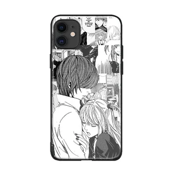 Míša&Light Anime Death Note, Sklo Mäkké Silikónové Telefón puzdro PRE IPhone SE 6 7 8 Plus X XR XS 11 12 Mini Pro Max Kryt Plášťa