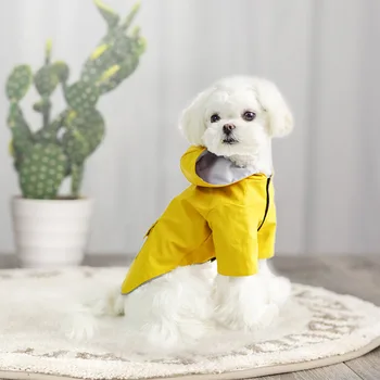 Móda, Psie Pršiplášť s Kapucňou Štyri-legged Oblečenie, Nepremokavé All-inclusive Daždi Kabát pre Malý Pes Pet Pršiplášť