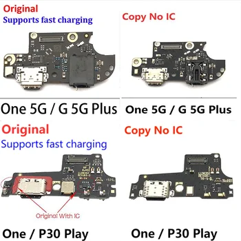 Originálne USB Nabíjací Port Konektor Rada Flex Kábel S Mikrofónom Nahradiť Časť Pre Moto Jeden 5G / G 5G Plus Jeden / P30 Hrať