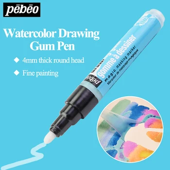 Pebeo Pokrýva Prázdne Pero Typ Prázdny Výkres Gum 4 mm Akvarel Kvapaliny Dochádzky Biely Značkovač Vymazateľné Blokovanie/Pokrývajúce Kvapaliny Pero
