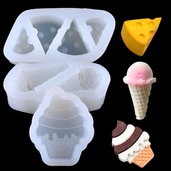 Roztomilý Syr Kužeľ Ice Cream Silikónové Formy Fondant Tortu Formy Zdobenie Nástroje, Kuchynské Príslušenstvo Na Pečenie
