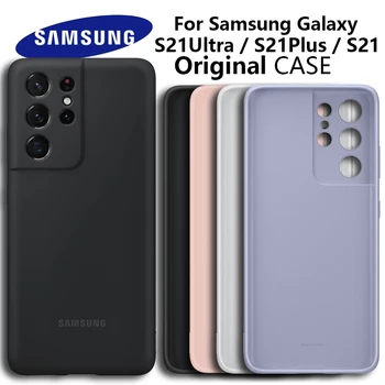 S21 Prípade Original Samsung Galaxy S21 Ultra Plus Jemný Silikónový Kryt Vysokej Kvality Soft-Touch Späť Ochranné S21Ultra S21Plus