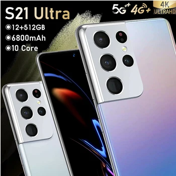 S21 Ultra 6.8 Palcový 6800mAh 24+48MP Face Unlock Andriod 10 Smart Telefónu 12+512 gb diskom Globálne 5G LTE Pásma Dual SIM+Micro SD mobilné telefóny