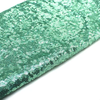 Sequined Textílie, Čipky Na Šaty Mint Zelenej Celoplošný Vyšívané Textílie 3 mm Veľkosť Flitrami obrus 132cm