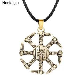 Slovanské Kolovrat Prívesok Symbol Hviezda Rusko Vlk Prívesok Amulet Pohanské Talizman Severanov Runy Viking Náhrdelník