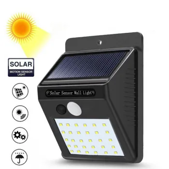 Solárne Led osvetlenie Vonkajšie 30/100 LED Solárne Lampy Nepremokavé Snímač Pohybu Solárny Slnečnému žiareniu Street Light pre Záhradné Dekorácie