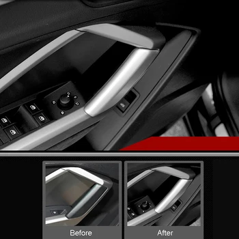Strih pre Audi Q3 F3 Sportback 2019 2020 2021 Auto Príslušenstvo, Dvere, lakťová opierka Prúžok Chránič Nálepku Krytu 4pcs Interiéru Formovacie