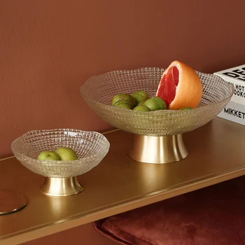 Svetlo luxusnom štýle ovocný tanier dobrej-hľadá čaj stôl sklo sušené ovocie zásobník č vyblednutiu žiadny zápach online červená tvorivé osobnosti h