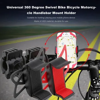 Univerzálny 360-Stupňový Otočný Bicykel Bicykel Motocykel Riadidlá Montáž Držiak Na Mobilný Telefón Majiteľa S Silikónové Podpora Pásmo