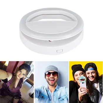 Univerzálny Selfie Lampa Mobilný Telefón Objektív Prenosný Flash Krúžok 36 Led Svetelný Krúžok Klip Svetlo Pre Iphone / Samsung Nové