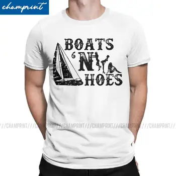 V pohode, Člny 'N Motyky Stepbrothers T-Shirt pre Mužov Bavlnené Tričká Lode Výletné Plavby Kapitán Plachta Námornícky Kapitán Tees Veľká Veľkosť