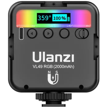VL49 RGB Video Svetlá Mini LED Svetlo Fotoaparátu 2000mAh Rechargable LED Panel na Čítanie Foto Video Osvetlenie Vlog Vyplniť Svetla Live
