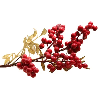Vianočné Berry Bean Červeného Ovocia Kytice Pobočky Simulácia Kvet Bean Umelé Kvety Domov, Svadobné, Vianočné Dekorácie
