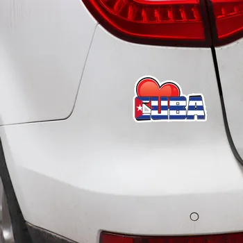 Vysoká Kvalita Osobnosti Kuba Srdce Vlajka Motocyklové Prilby Odtlačkový Auto Nálepku 11 CM*7 CM