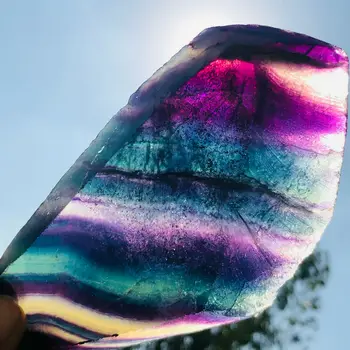 Vzácne Prírodné Rainbow Fluorite Kryštál Kremeňa Kus Uzdravenie Vzor Kameň
