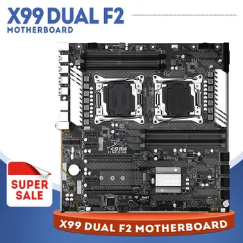 X99 F2 Doske Dual CPU X99 LGA 2011-3 E5 V3 V4 4-Kanál DDR4 RECC 256 GB M. 2 NVME NGFF USB3.0 E-ATX Server Doske