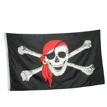 ZXZ Halloween činnosti vlajka 60x90cm 90x150cm Obrovskú Lebku Pirátske Vlajky Kríž skríženými hnátmi Jolly Roger pirátske Vlajky