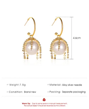 ZYZQ Barokový Veľký Strapec Pearl Náušnice Pre Ženy 2020 Nové Svadobné Náušnice Šperky Jednoduché, Elegantné Svadobné Party Earings Veľkoobchod
