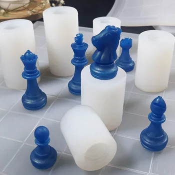 Šach Auta Silikónové Formy Živice Medzinárodné Šachové Figúrky Dáma Šachovnica UV Crystal Epoxidové Živice Plesne Pre Kutilov, Takže Nástroj