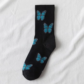 1 Pár Nových Ženy Motýľ Ponožky Mäkké Pohodlné Teplé Dievča Módneho Ponožky Streetwear Harajuku Posádky Ženy Ponožky Veľkosť 35-40 Ponožky