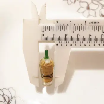 100ks 13*30 mm 3D Nápoj Fľaša Ice Cream Coffee Cup Živice Charms Prívesky Pre DIY Dekorácie Náušnice kľúčenky Príslušenstvo