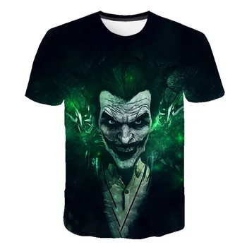 2020 hot-predaj Klaun 3D Vytlačené T Shirt Mužov Joker Tvár Mužské tričko 3d Klaun, Krátky Rukáv Zábavné Tričká Topy Harajuku T-shirt