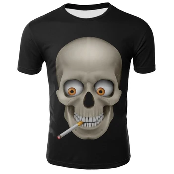 2020 nové pánske letné lebka pánske krátke rukávy T-shirt 3D T-shirt bežné priedušná T-shirt a plus veľkosť T-shirt