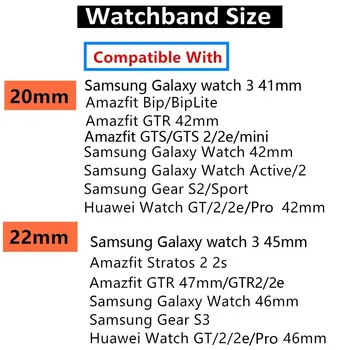 22 mm 20 mm Silikónový pre Galaxy Sledovať 46 mm 42mm Športové Popruh pre Samsung Výstroj S3 Frontier/Classic aktívny 2 Huawei Sledovať 2