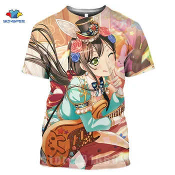 3d Anime Idol Grile Tričko Tlač Lásku Žiť pánske Tričká Ženy, Športové Homme Fashion T-shirt Roztomilý Grile Harajuku Vtipné Tričká