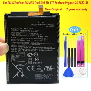 5000mAh C11P1614 Batéria Pre Asus ZC521TL zenfone 3S MAX ZenFone Pegasus 3S Mobilný Telefón Na Sklade,+Sledovacie číslo