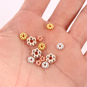 500pcs/veľa Snowflake Dištančné Korálky Kolesa Perličiek 4/5/6 mm Plastové CCB Perličiek zobrazili kľúčové tlačidlá pre Šperky, Takže DIY Náramok Náhrdelníky Zistenia