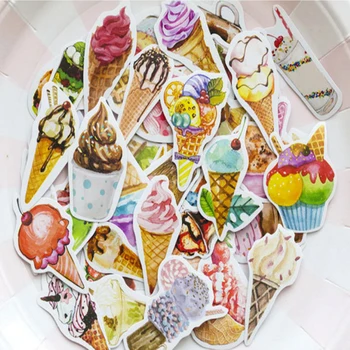 50pcs/set Kawaii Ice Cream Cake Tvary Sticky Scrapbooking Papiernictvo Ženy Dievča DIY Denník Album Nálepky Školského Úradu,