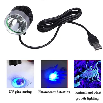 5V USB UV Lampa Sterilizátor Ultrafialové Svetlo Zelená Olej Vytvrdzovania Lepidla Lampa na Vlasy LED Svetlo pre Sterilizáciu Telefón Doska