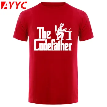 AYYC Tričko Tričko Codefather Programátor, Vývojár Programovanie T tričko Bavlna, Krátky Rukáv Geek, Blbecek Počítačový Kód T Shirt Mužov