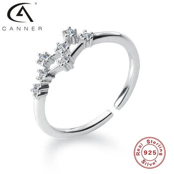 CANNER 12 Súhvezdí Prst Prstene Pre Ženy 925 Sterling Silver Veľkoobchod Jemné Šperky Prstene Zásnubné Anillos Prst Krúžky