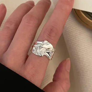 Foxanry 925 Sterling Silver Zásnubné Prstene Nový Trend Elegantné Jedinečný Záhyby Dizajn Šumivé Zirkón Nevesta Šperky, Darček pre Ženy