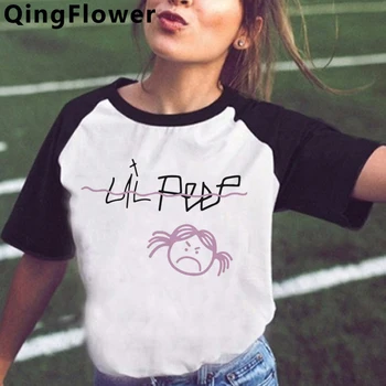 Grafické Lil Peep Cry Baby Vtipné Tričko Ženy Hip Hop Streetwear T-tričko Grunge Estetické Fashion Tričko Harajuku Top Tee Žena