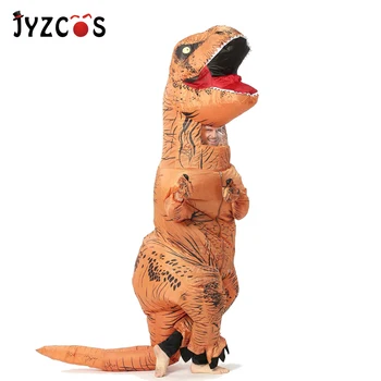 JYZCOS T-REX Nafukovacie Dinosaura Kostým Dospelí Muži, Ženy, Deti Halloween Kostým Vyhodiť Disfraces Maskot Anime Maškarný Oblek