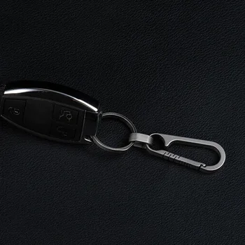 Keychains Zliatiny Titánu Auto Tlačidlo Pás Visí Vysoká nosnosť DIY Keychain Prívesok Spona Klipy Krúžok Outdoor Camping Nástroj