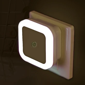 LED Nočné Svetlo Mini Svetelný Senzor Kontroly 110V 220V EÚ a USA Plug Nočného Čítanie Pre Deti detský Obývacia Izba, Spálňa Osvetlenie